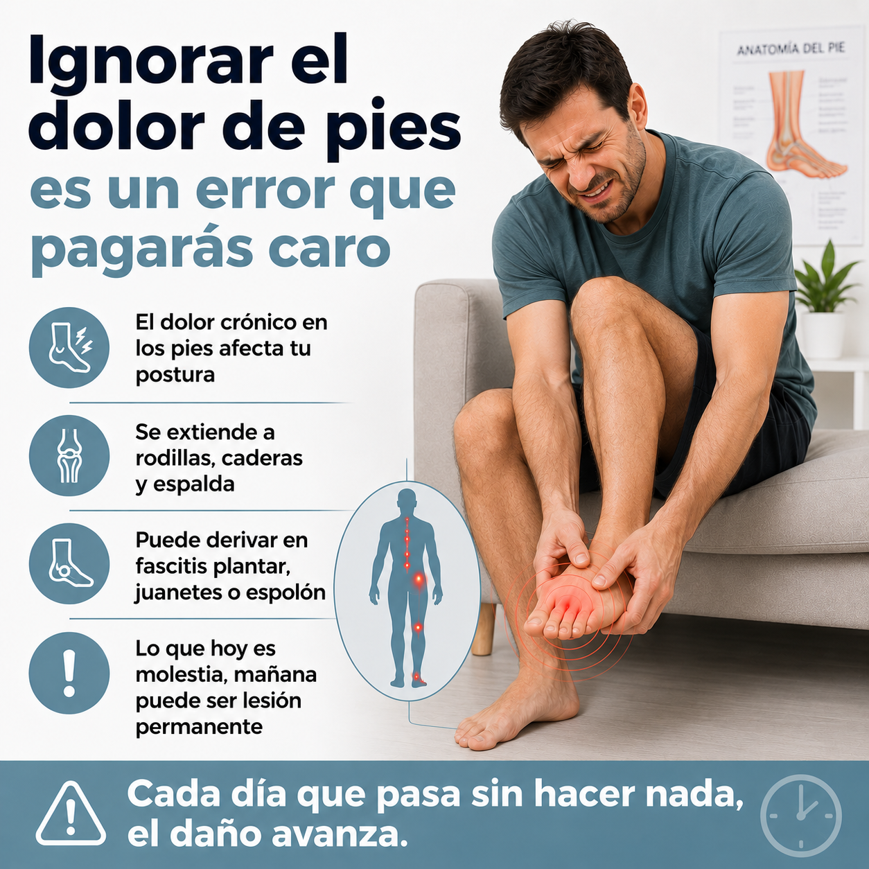 Calcetín acolchado para pies cansados