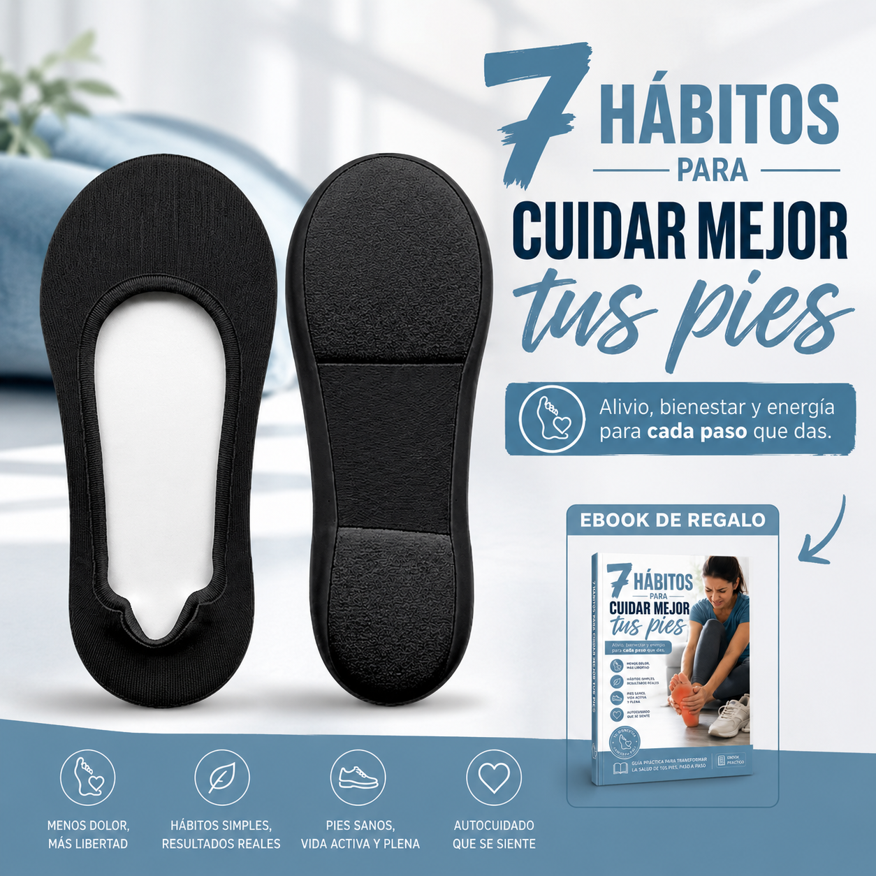 Calcetín acolchado para pies cansados