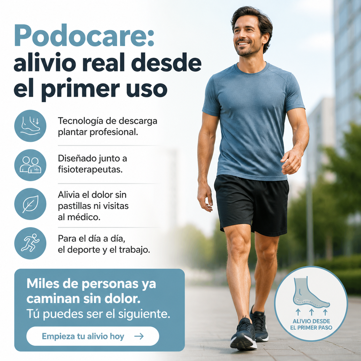 Calcetín acolchado para pies cansados